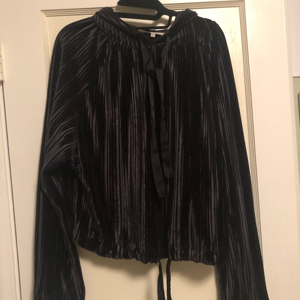Crushed velvet hoodie